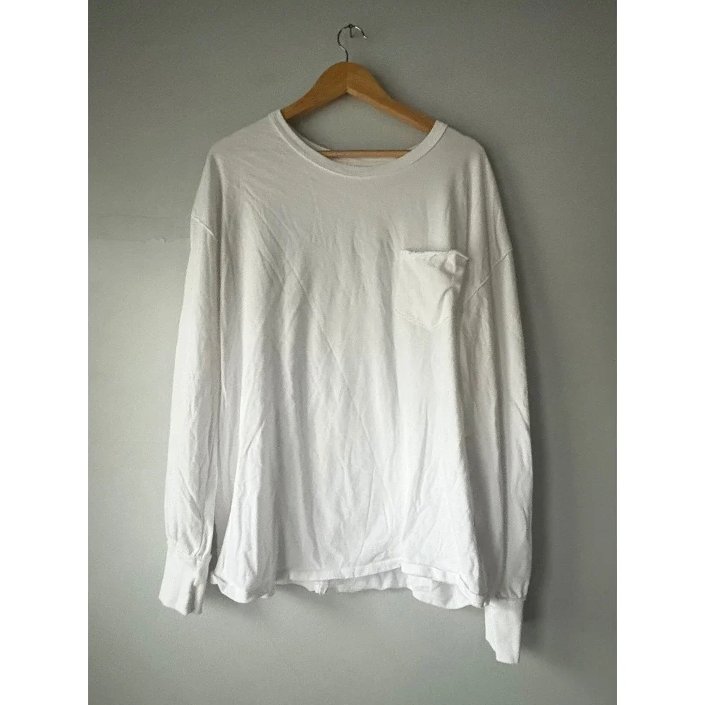 Free People We The Free Fade Into You White Long‎ Sleeve Top Size Large